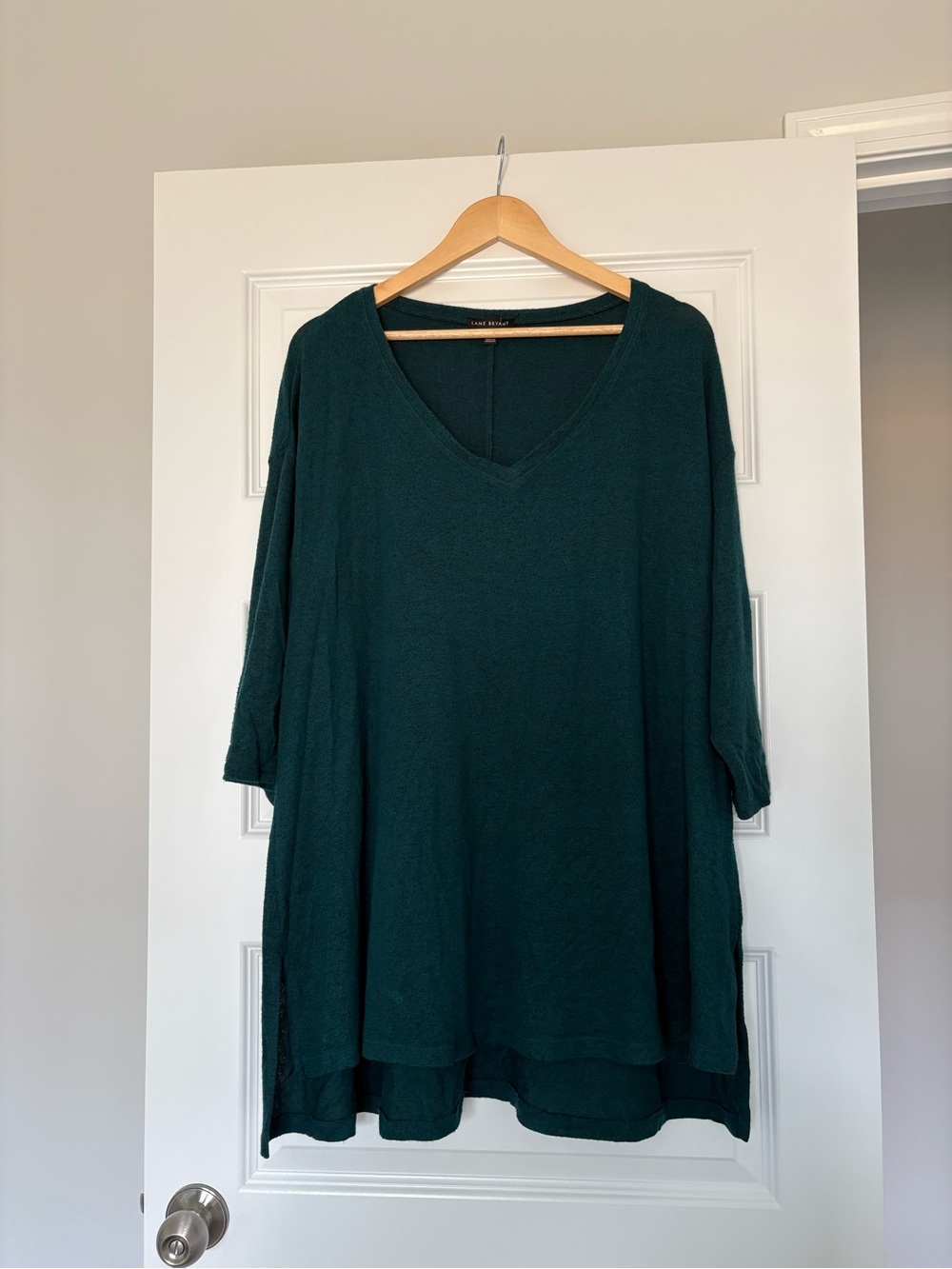 Lane Bryant Lightweight V-Neck Teal Color Women's Tunic Sweater Size 18/20